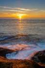 Norway-Finnmark-Loppa. Waves breaking on coastal cliffs. Art Print